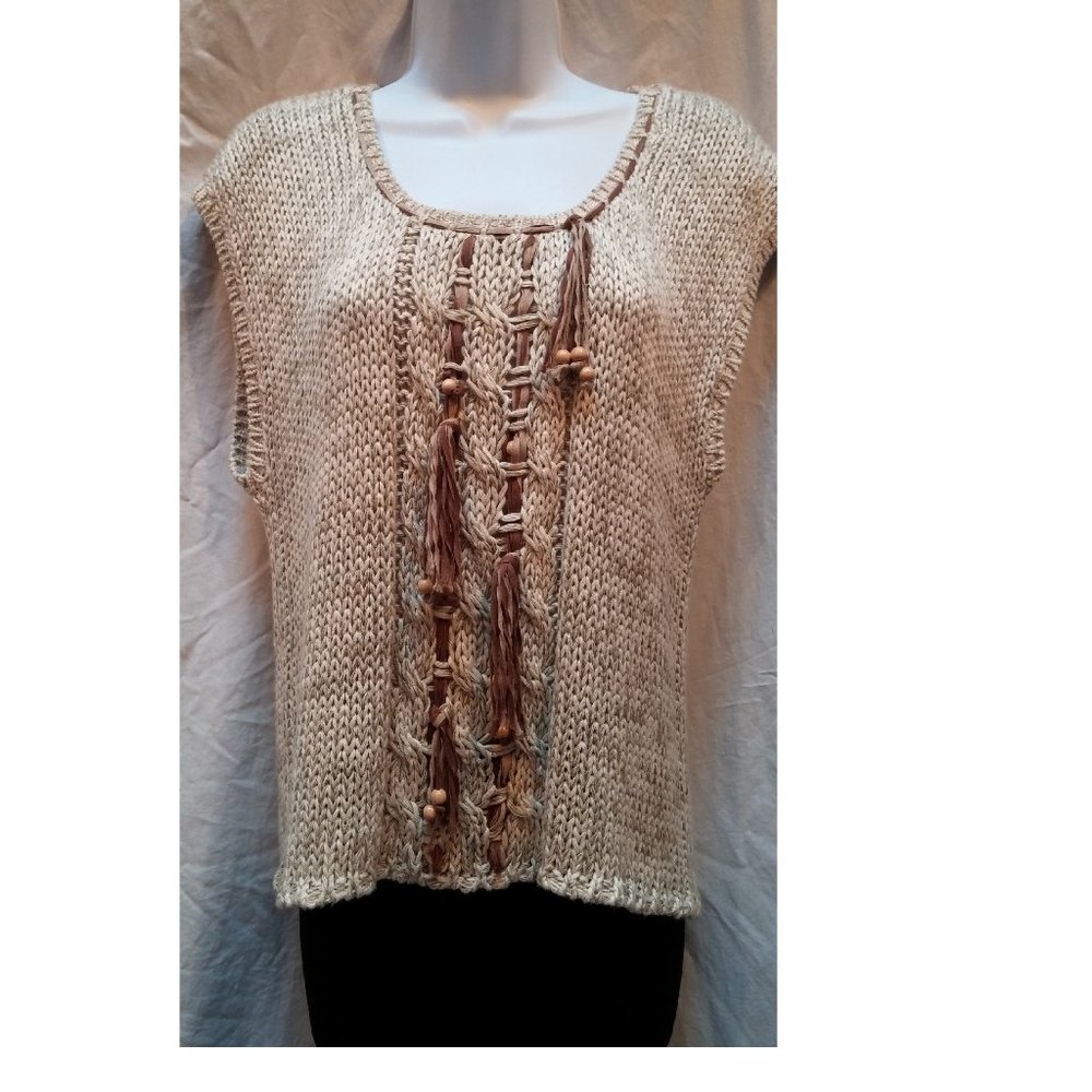 Vintage Pronto Moda Sleeveless Sweater Boho Women's L